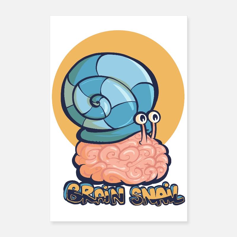 Brain Snail Poster 16" x 24" (40x60 cm)