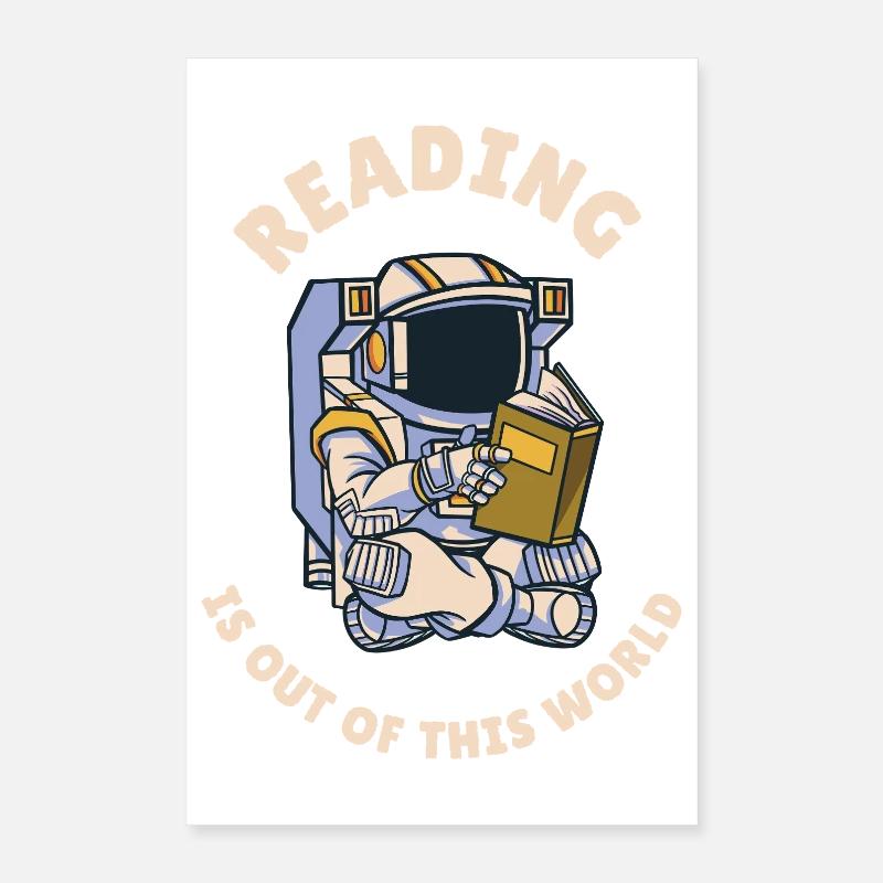 La lecture, c’est hors de ce monde Poster 40 x 60 cm