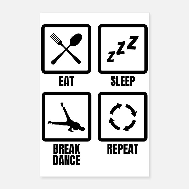 Routine quotidienne du breakdancer Poster 40 x 60 cm