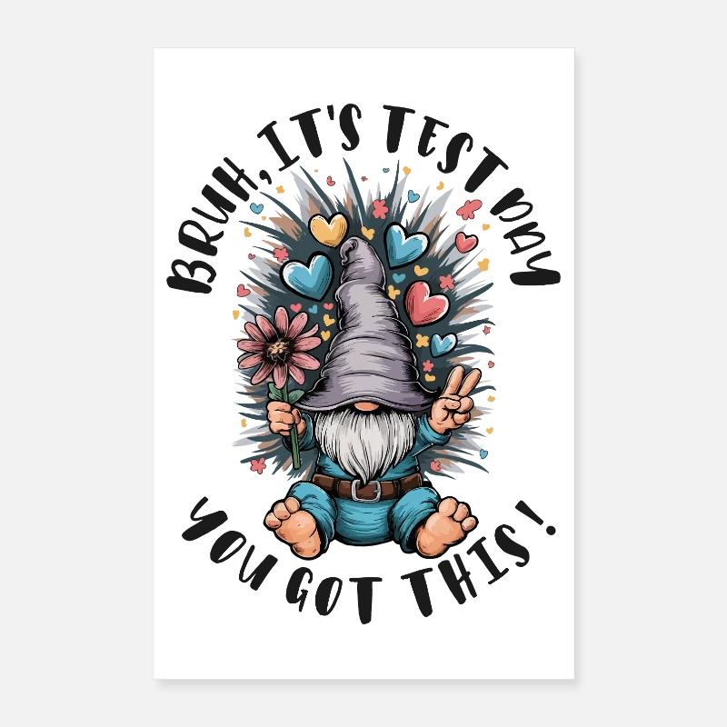 Bruh Prüfung du schaffst das Schule Motivation Poster 40x60 cm