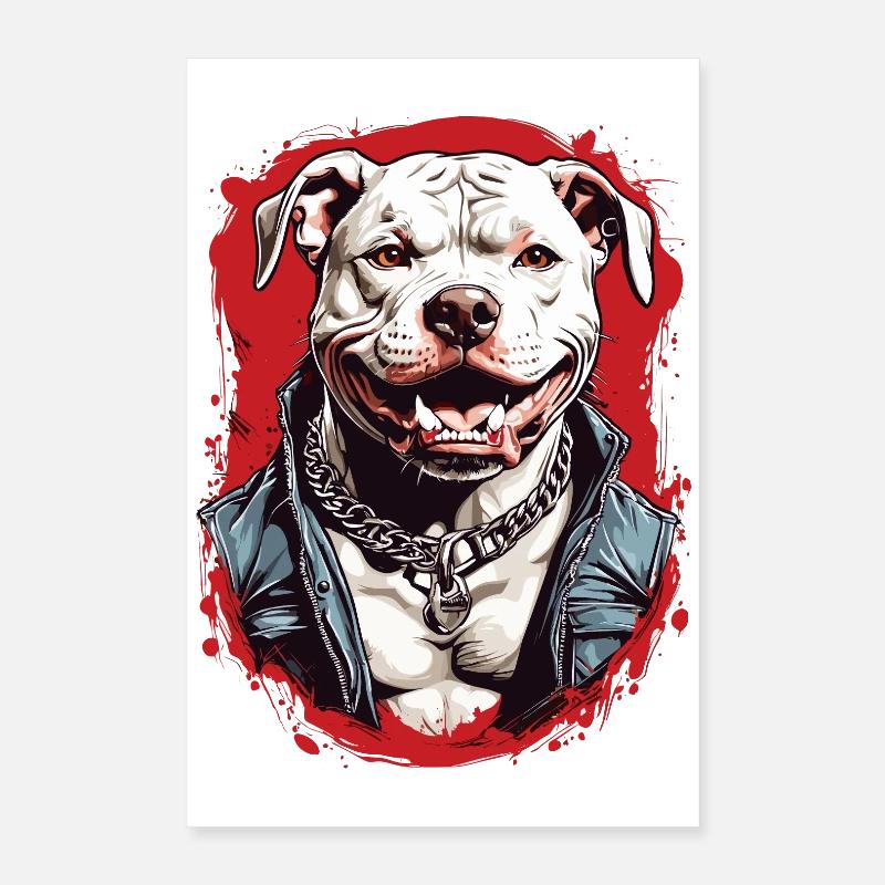 Hunderasse Pitbulls Poster 40x60 cm