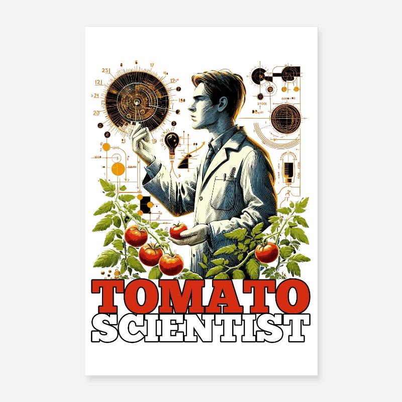 Tomato Scientist Science Gift Poster 16" x 24" (40x60 cm)