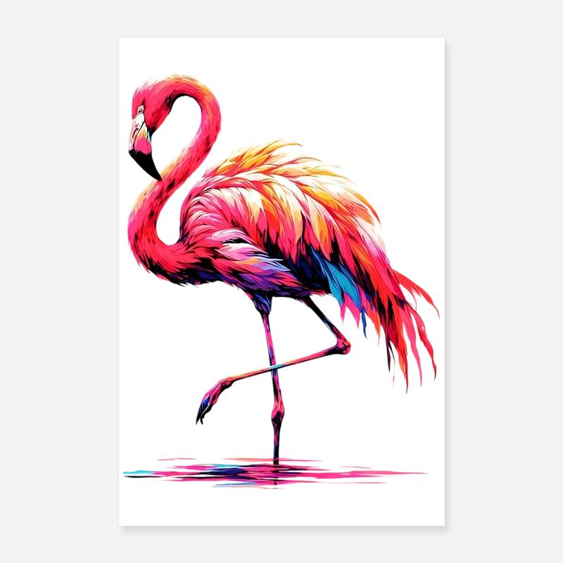 Flamant Poster 40 x 60 cm