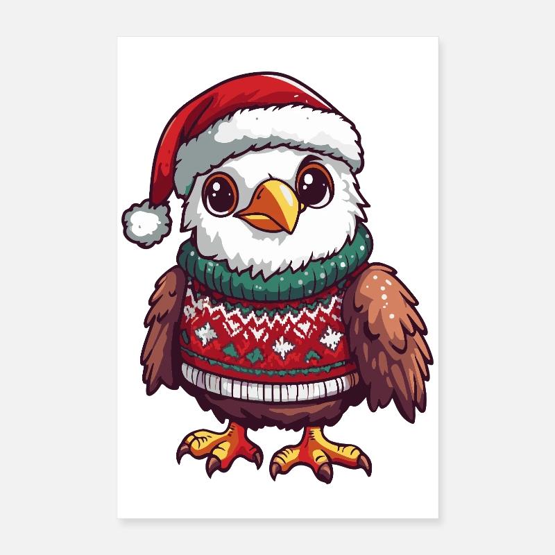 Eagle Christmas Poster 16" x 24" (40x60 cm)