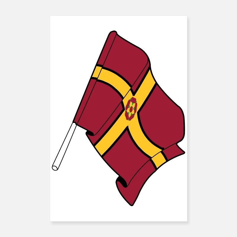 Drapeau du Northamptonshire Poster 40 x 60 cm