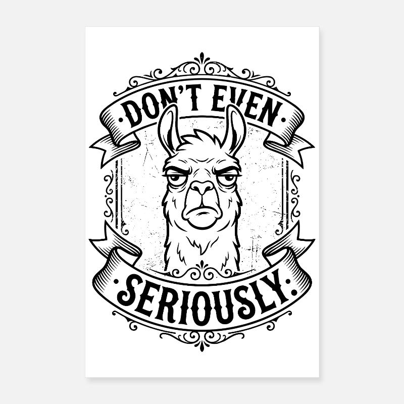 Ne faites même pas - Lama Design Poster 40 x 60 cm