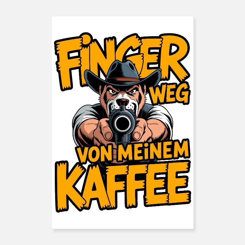 Éloignez-vous de mon café – chien de garde Poster 40 x 60 cm