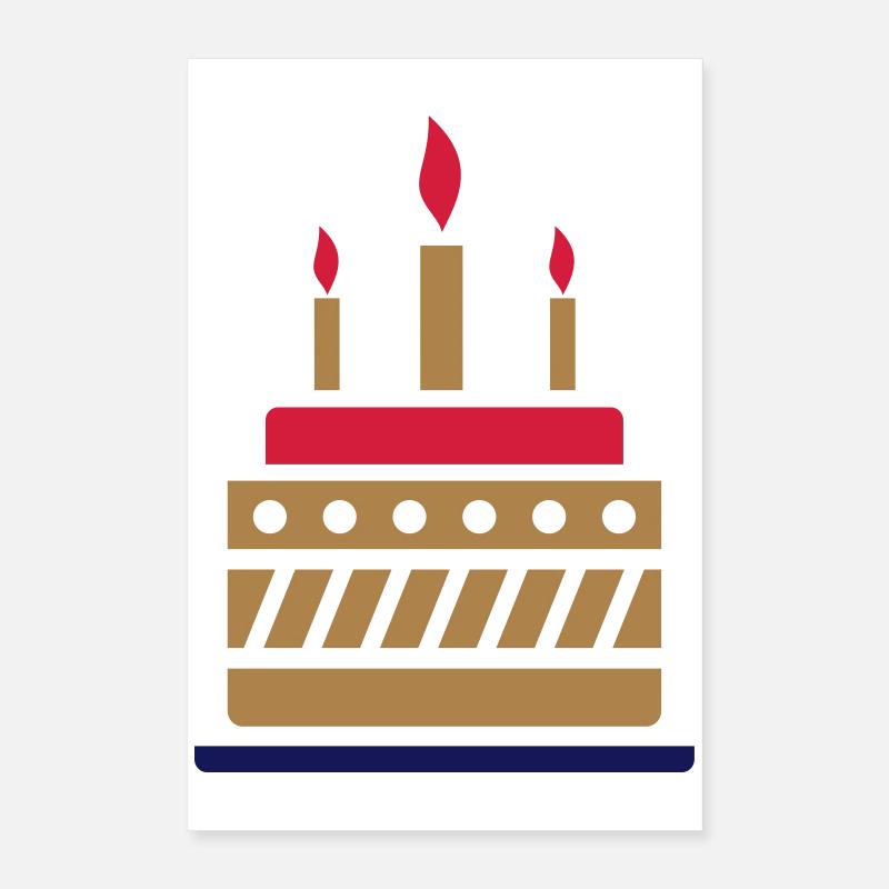 Kuchen Torte Geburtstag Poster 40x60 cm