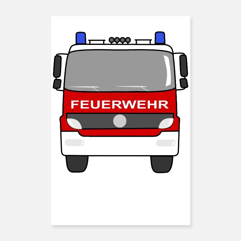 Fire Engine Poster 40 x 60 cm