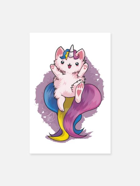 Kitty Katacorn is Happy - Poster 16" x 24" (40x60 cm) - white - Front