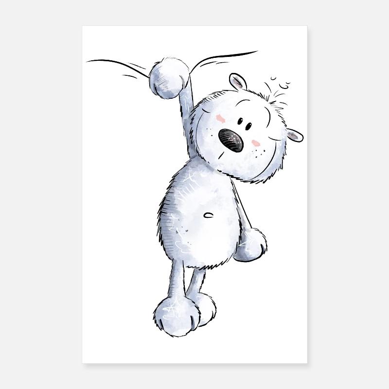 Drolliger Kleiner Bär I Wildtier Comic Poster 40x60 cm