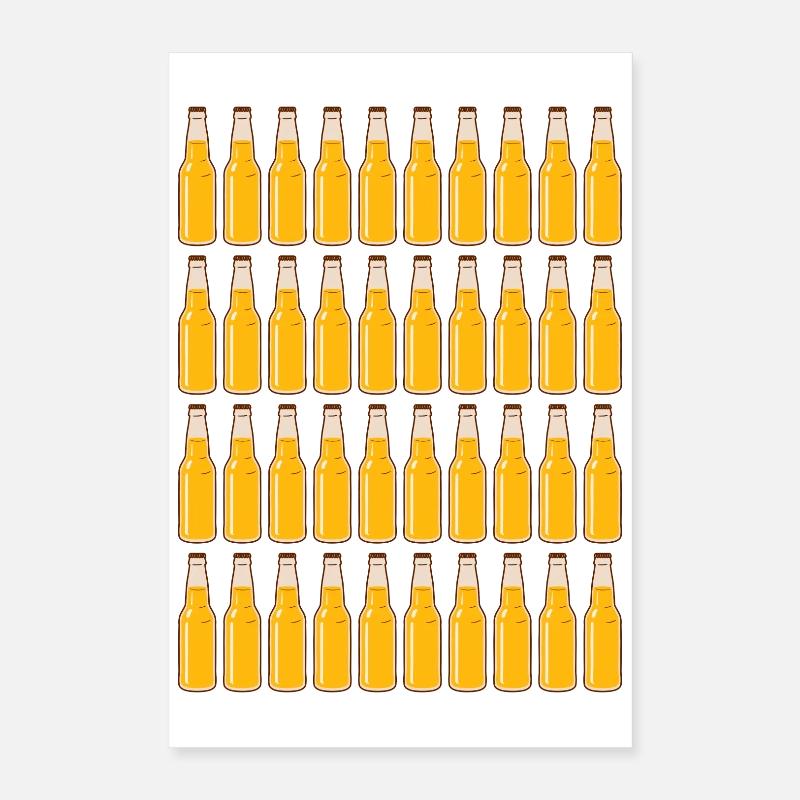 40e anniversaire Bouteilles de bière Bière Quarante Poster 40 x 60 cm