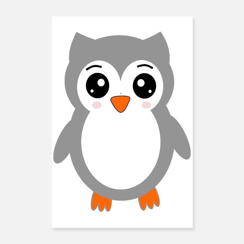 gufo grigio Poster 40x60 cm