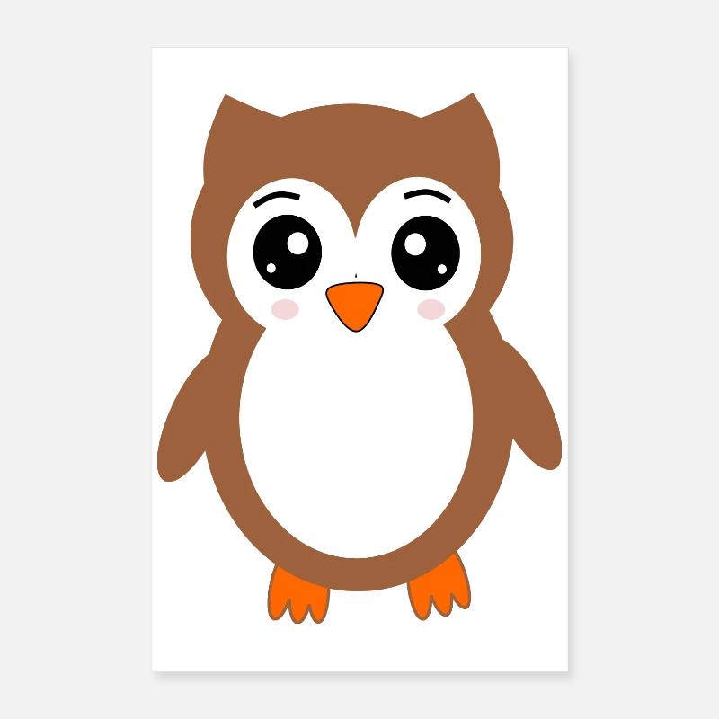 brown owl bird bird protection Poster 16" x 24" (40x60 cm)
