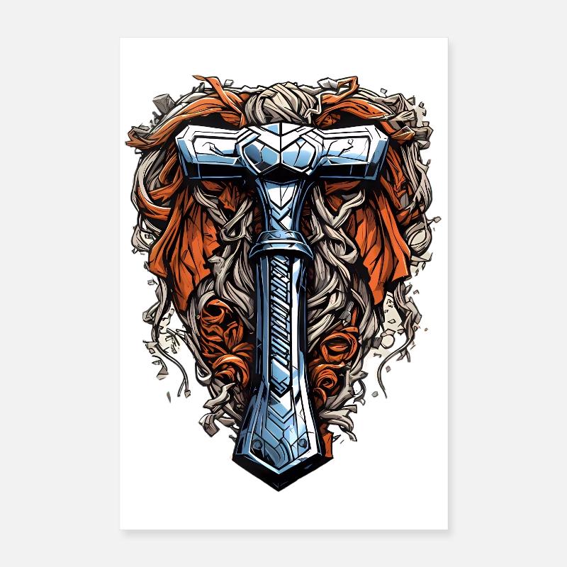 Le marteau de Thor Poster 40 x 60 cm