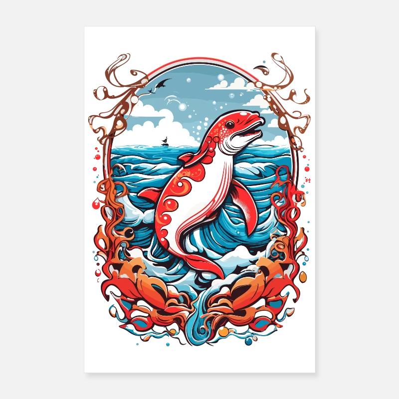 Créatures marines Poster 40 x 60 cm