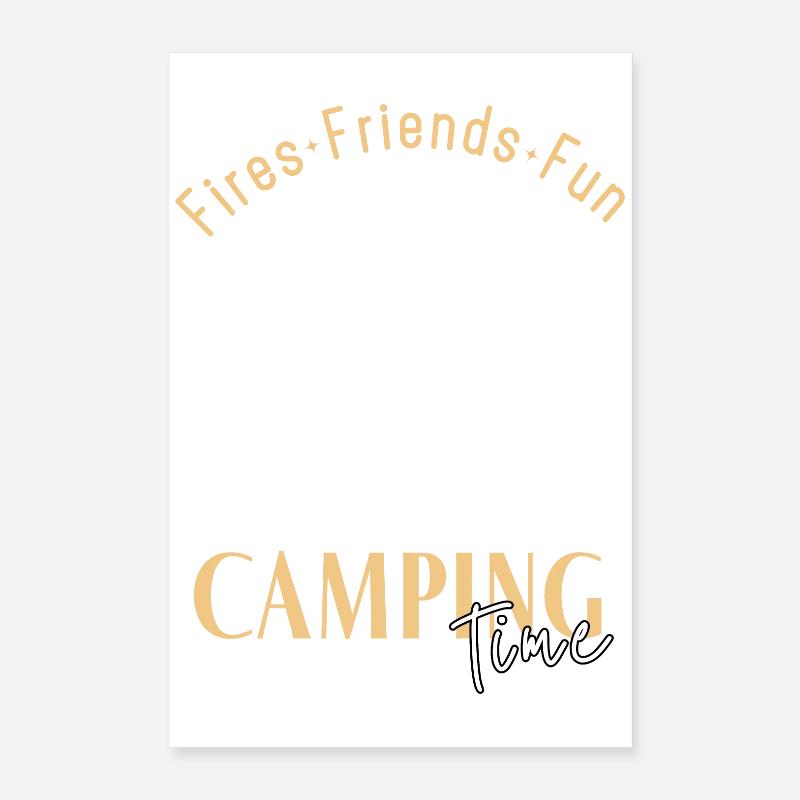 Temps de camping Poster 40 x 60 cm