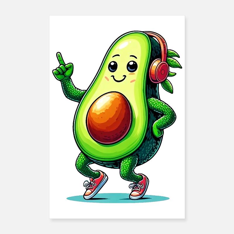 Avocado-Ballen Poster 40x60 cm