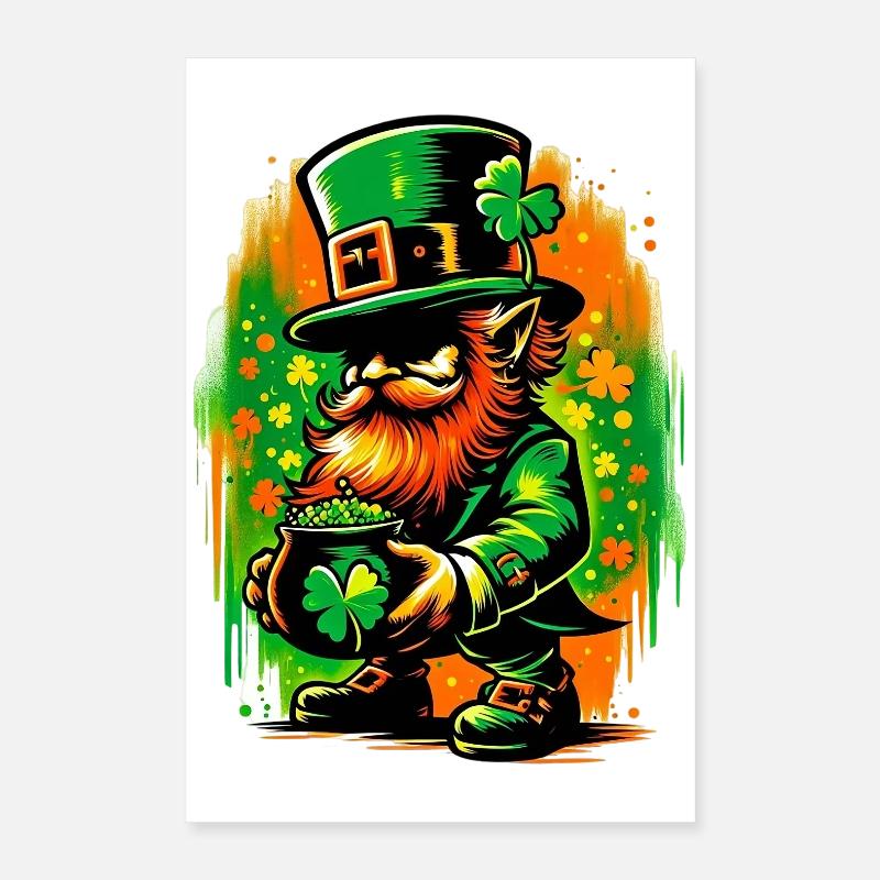 Leprechaun Irlande Poster 40 x 60 cm