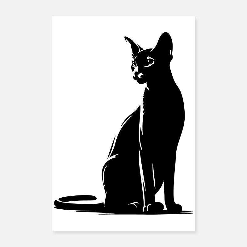 Chat abyssin Poster 40 x 60 cm