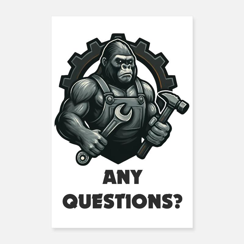 Motif forgé gorille fort Poster 40 x 60 cm