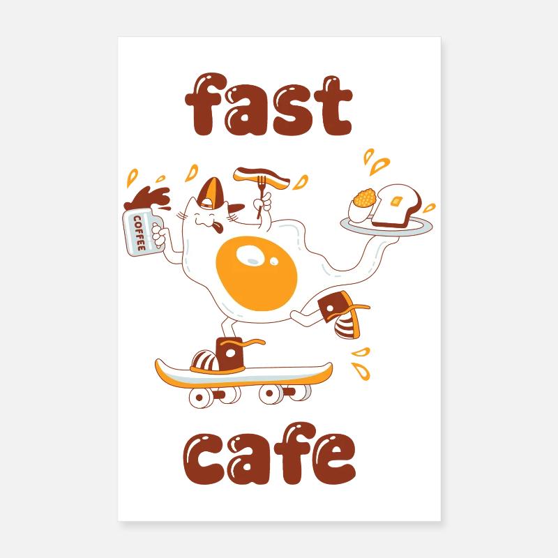Café rapide Poster 40 x 60 cm