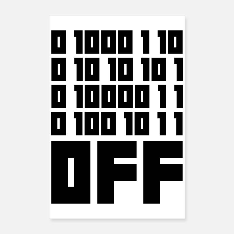 Binärcode F**k OFF – Nerd Humor & Geek Code Poster 40x60 cm