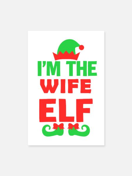 Je suis la femme elfe - Poster 40 x 60 cm - blanc - Devant