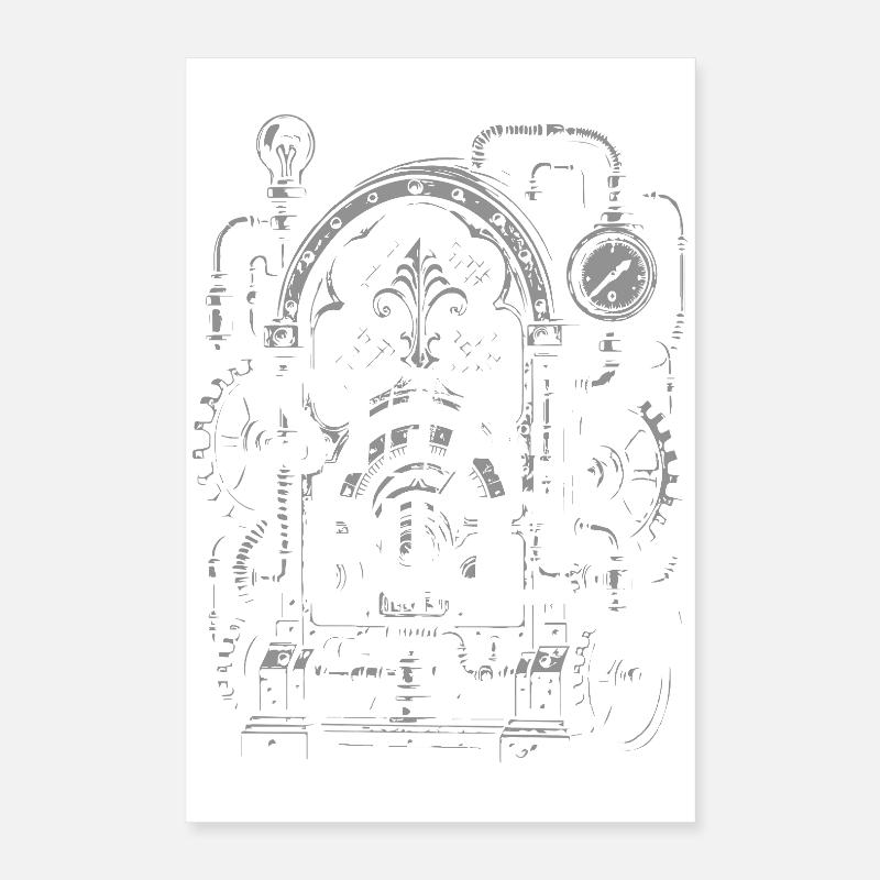 Steampunk Gears Bogen Poster 40x60 cm