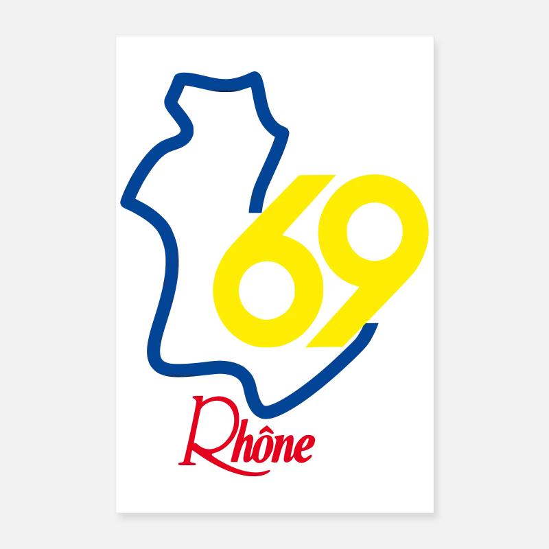 Rhône 69  Poster 40 x 60 cm