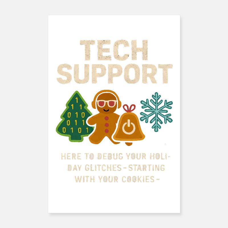Admin Weihnachtsgeschenk IT Support Debugging Poster 40x60 cm