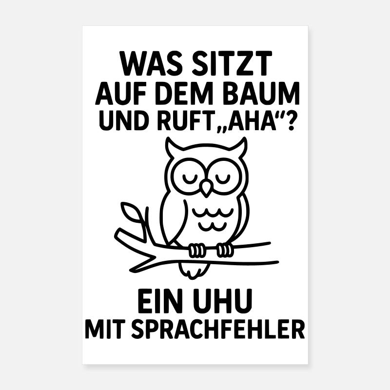 uhu sprachfehler witz Poster 40x60 cm
