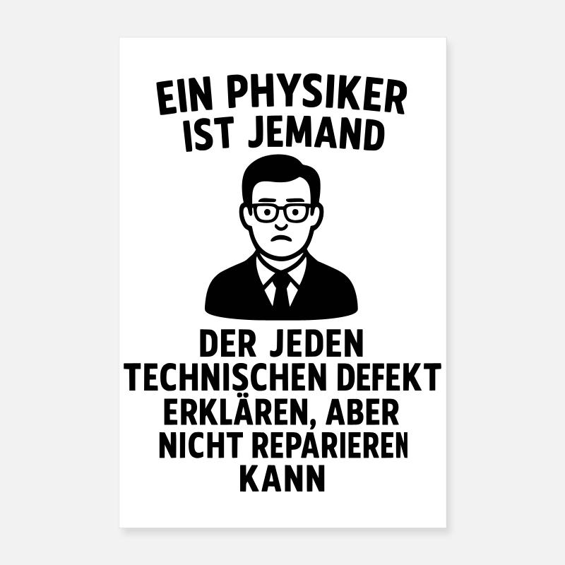 physiker erklärung definition witzig Poster 40x60 cm