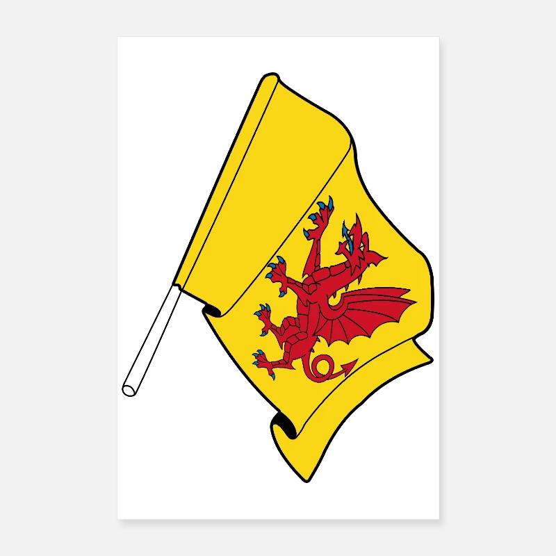 Drapeau du Somerset Poster 40 x 60 cm