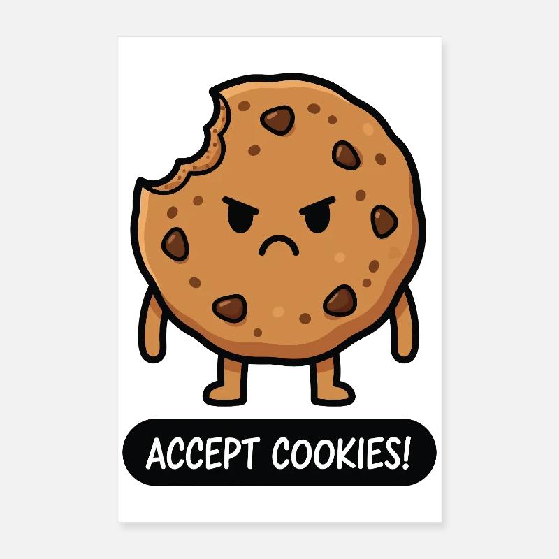 Accept Cookies Poster 16" x 24" (40x60 cm)