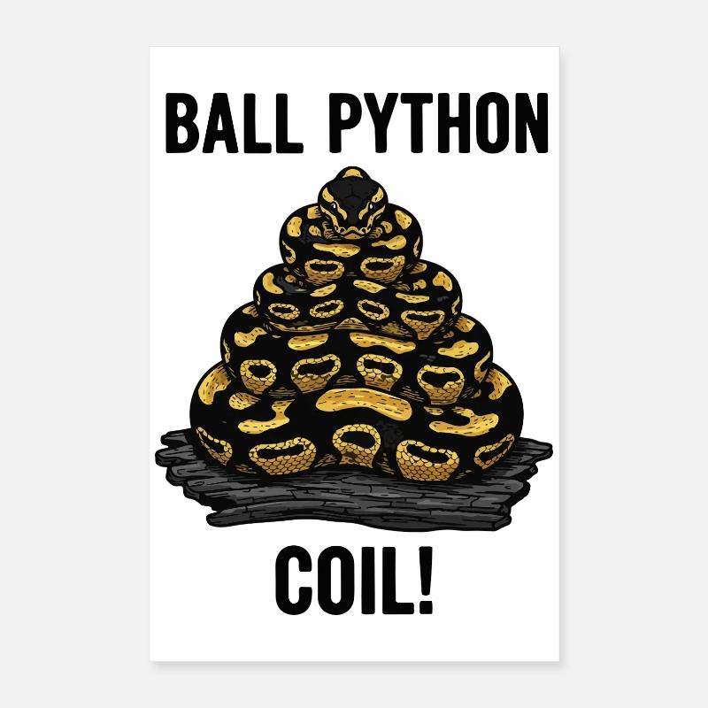 Royal Python Ball Python Coil Reptilienpyramide Poster 40x60 cm