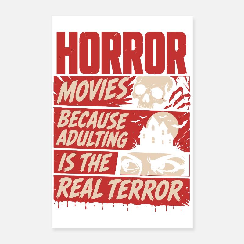 Humour de mode de vie de marathon d’horreur Poster 40 x 60 cm