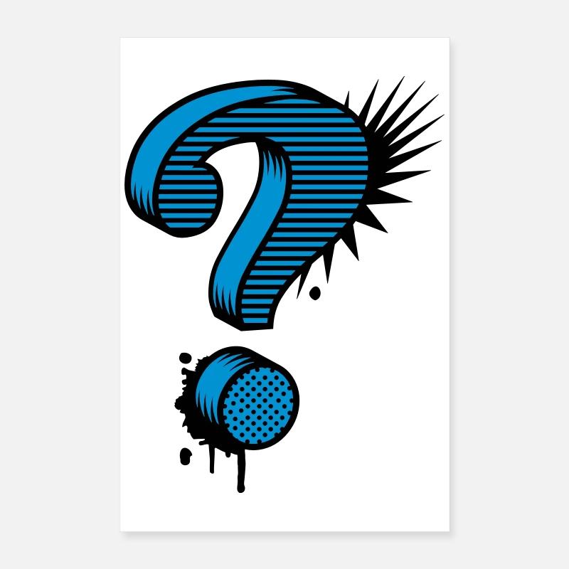 Un point d'interrogation graffiti Poster 40 x 60 cm