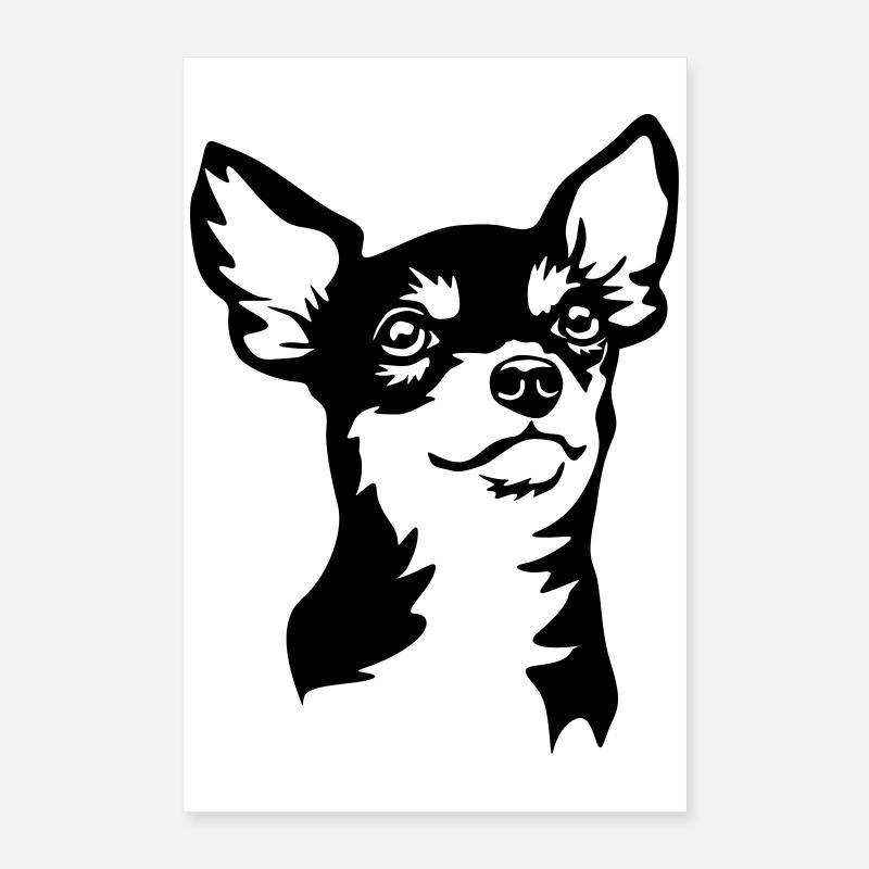 Chihuahua head Poster 16" x 24" (40x60 cm)