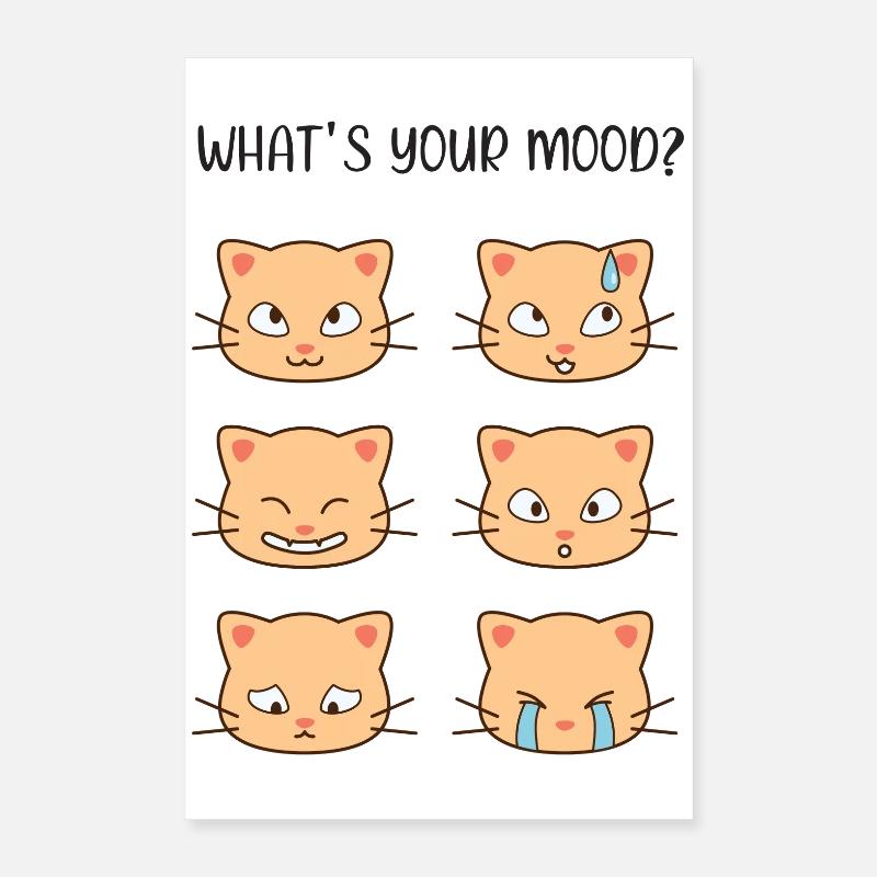 Cats - What's Your Mood? Poster 16" x 24" (40x60 cm)