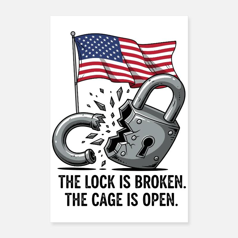 La cage est ouverte Poster 40 x 60 cm