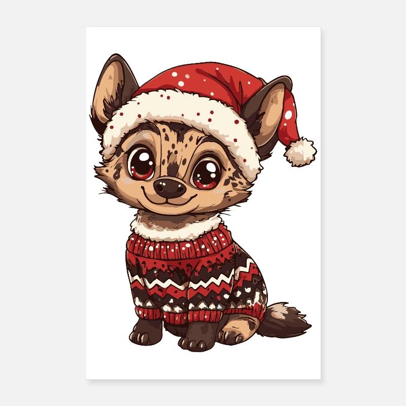 Noël de la hyène Poster 40 x 60 cm