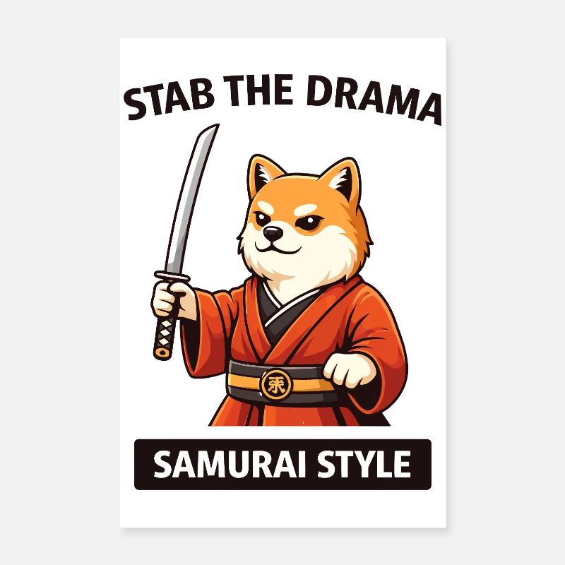 Samurai Shiba : Poignarder le drame Poster 40 x 60 cm
