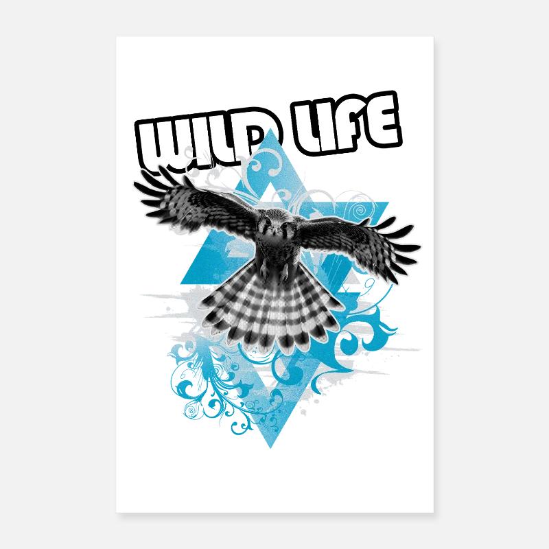 Aigle Libre et Graphique Poster 40 x 60 cm