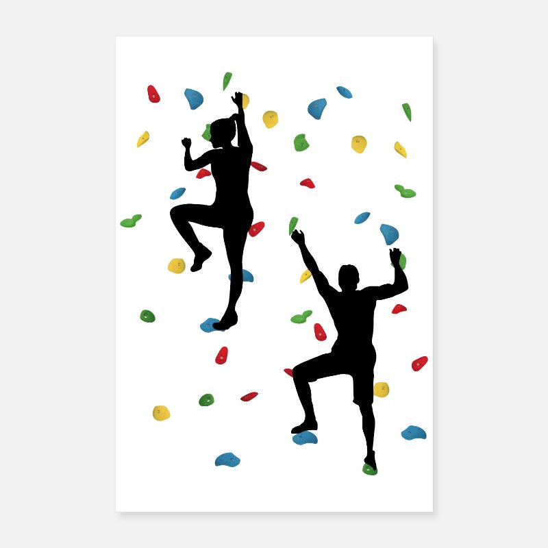 Climbing Wall Duo – Climbing Challenge Poster 16" x 24" (40x60 cm)