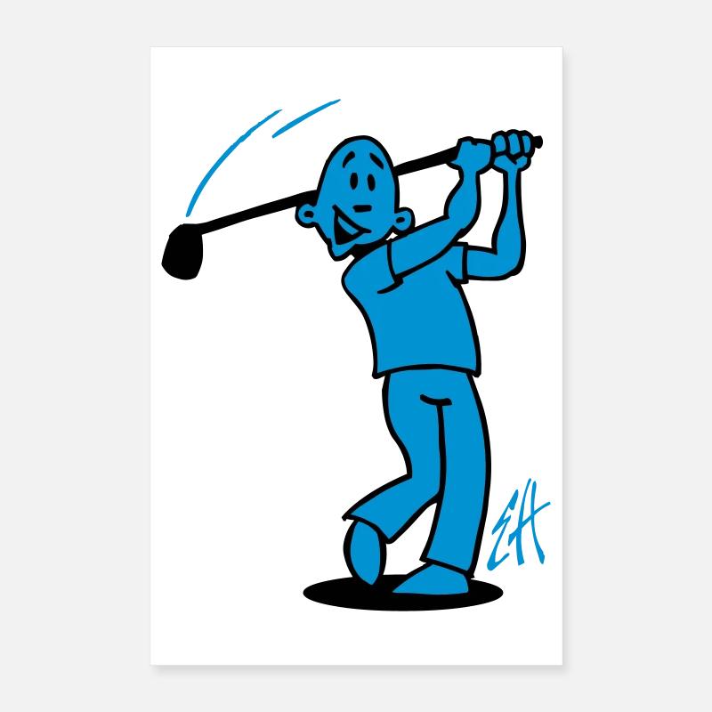 Swing into Laughter: Golf Design Poster 16" x 24" (40x60 cm)