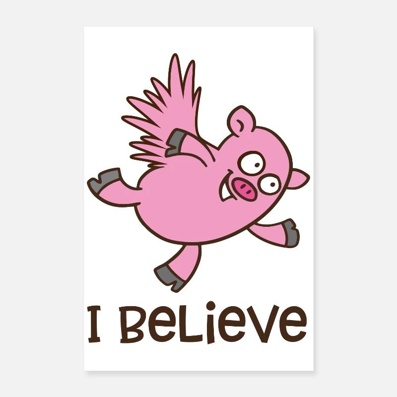 cochon volant Poster 40 x 60 cm