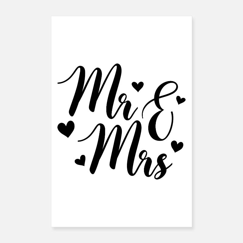 Mr and mrs Poster 16" x 24" (40x60 cm)