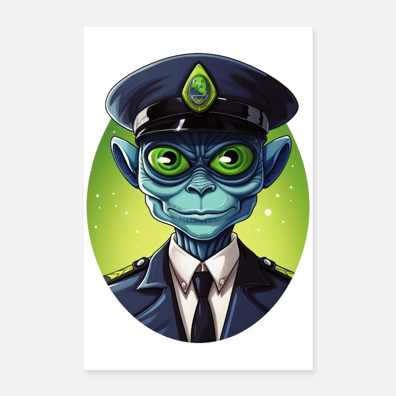 Flic extraterrestre Poster 40 x 60 cm