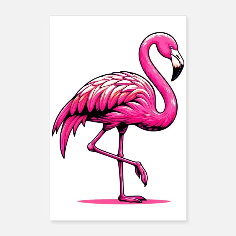 Flamant Poster 40 x 60 cm